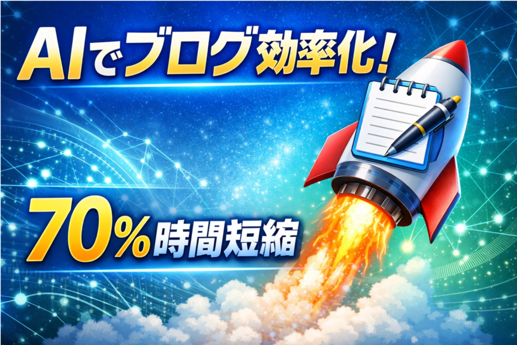 AIでブログ効率化の宣伝