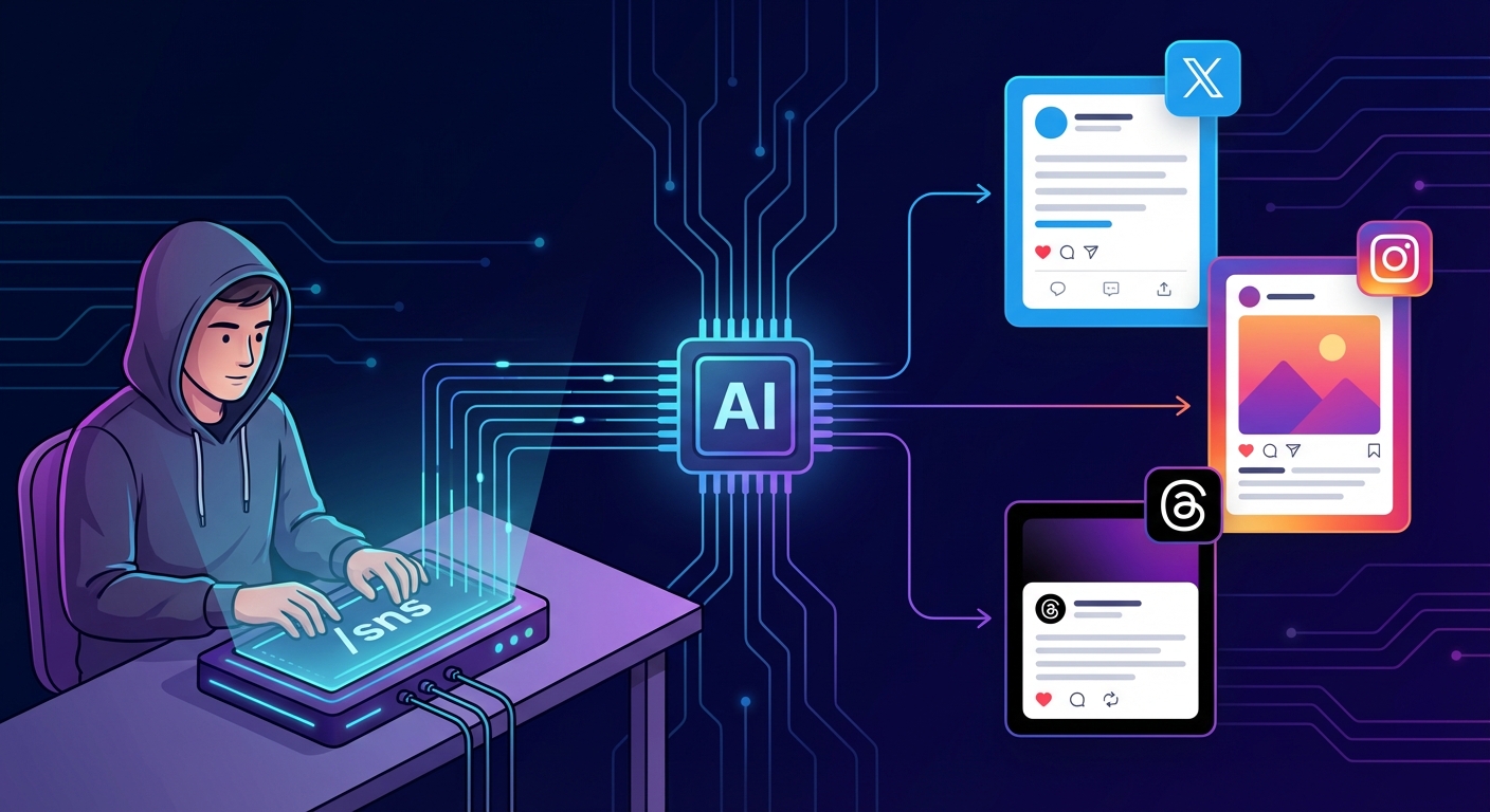 SNSスキルでX・Instagram・Threadsの投稿文を自動生成するデモ画面